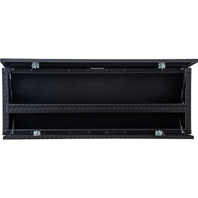 Image showing  96 in. Diamond Tread Aluminum Contractor Pick-Up Truck Tool Box with Lower Door, Matte Black
