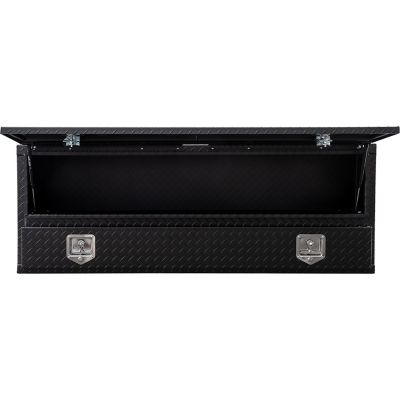 Image showing 5 th Buyers Products 96 in. Diamond Tread Aluminum Contractor Pick-Up Truck Tool Box with Lower Door, Matte Black