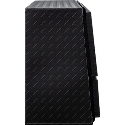 Image showing 7 th Buyers Products 96 in. Diamond Tread Aluminum Contractor Pick-Up Truck Tool Box with Lower Door, Matte Black