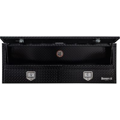 Image showing  60 in. Diamond Tread Aluminum Contractor Pick-Up Truck Tool Box with Lower Drawers Topsider, Gloss Black