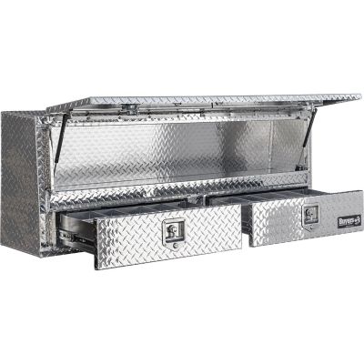 Image showing  60 in. Diamond Tread Aluminum Contractor Pick-Up Truck Tool Box with Lower Drawers Topsider