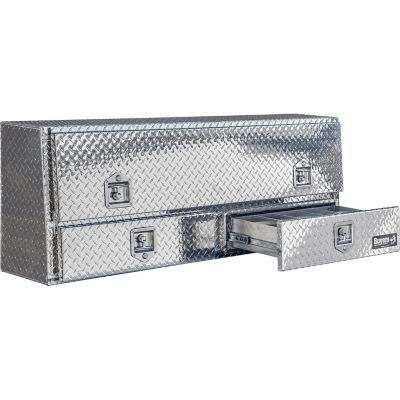 Image showing  60 in. Diamond Tread Aluminum Contractor Pick-Up Truck Tool Box with Lower Drawers Topsider