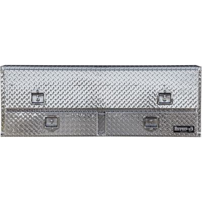 Image showing 5 th Buyers Products 60 in. Diamond Tread Aluminum Contractor Pick-Up Truck Tool Box with Lower Drawers Topsider