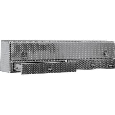 Image showing  96 in. Diamond Tread Aluminum Contractor Pick-Up Truck Tool Box with Lower Drawers Topsider