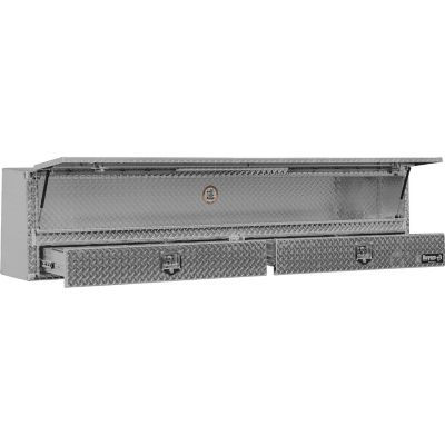 Image showing  96 in. Diamond Tread Aluminum Contractor Pick-Up Truck Tool Box with Lower Drawers Topsider