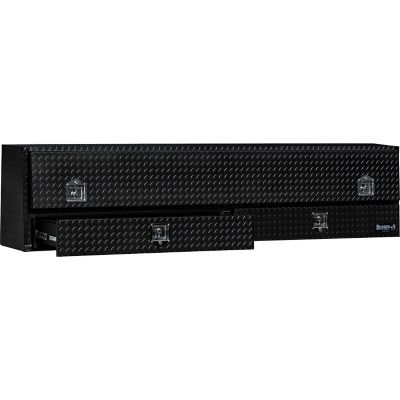 Image showing  88 in. Diamond Tread Aluminum Contractor Pick-Up Truck Tool Box with Drawers, Matte Black