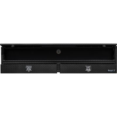 Image showing 5 th Buyers Products 88 in. Diamond Tread Aluminum Contractor Pick-Up Truck Tool Box with Drawers, Matte Black