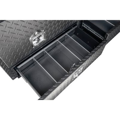 Image showing 9 th Buyers Products 60 in. Diamond Tread Aluminum Contractor Pick-Up Truck Tool Box with Drawers, Matte Black