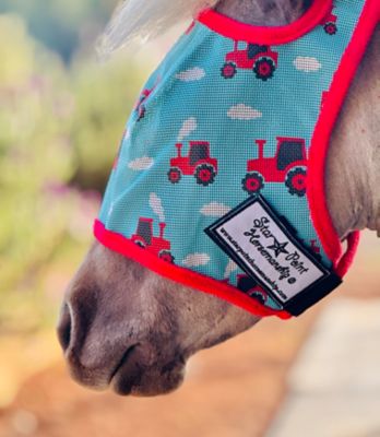 Star Point Horsemanship Red Tractor Print UV Fly Mask