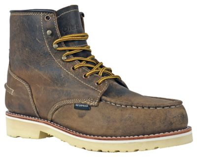 DieHard Men's Monte Work Boots, Soft Toe, Distressed Leather, Waterproof, Slip Resistant, EH Rated, 6 in.
