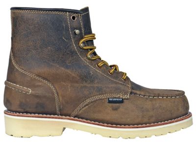 Image showing  Men's Monte Work Boots, Soft Toe, Distressed Leather, Waterproof, Slip Resistant, EH Rated, 6 in.
