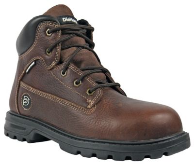 DieHard Men's Charger V2 Work Boots Soft Toe Waterproof Slip Resistant, EH Rated, 6 in.