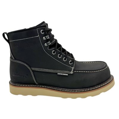 Image showing 1 th AdTec Men's 6 in. Moc-Toe Work and Riding Boots with Composite Toe, Side Zipper, and Waterproof Protection