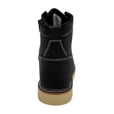 Image showing 3 th AdTec Men's 6 in. Moc-Toe Work and Riding Boots with Composite Toe, Side Zipper, and Waterproof Protection