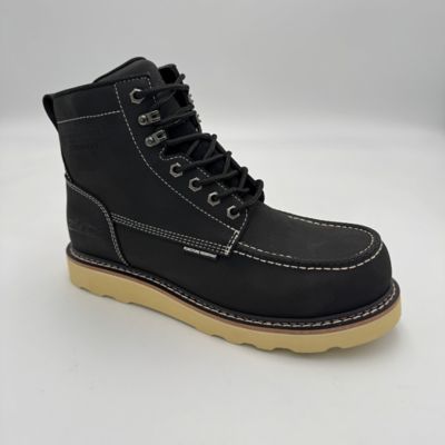 AdTec Men's 6 in. Moc-Toe Work and Riding Boots with Composite Toe, Side Zipper, and Waterproof Protection