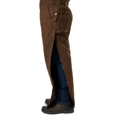 Image showing  Men's Washed Duck Quilt-Lined Insulated Bib Overalls