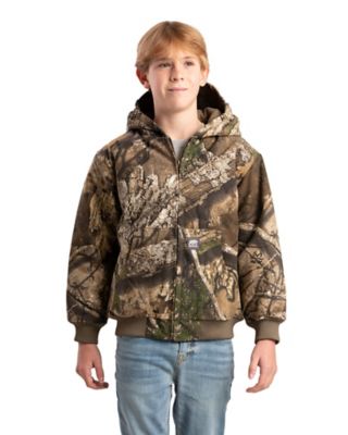 Berne Youth Softstone Duck Hooded Insulated Jacket