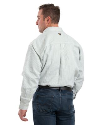 Image showing  Men's Flame-Resistant Button-Down Plaid Long-Sleeve Work Shirt