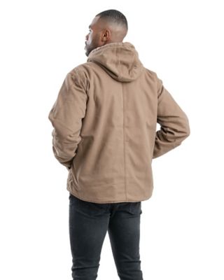 Image showing  Men's Washed Sherpa-Lined Hooded Jacket