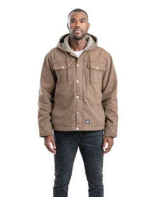 Berne Men's Washed Sherpa-Lined Hooded Jacket