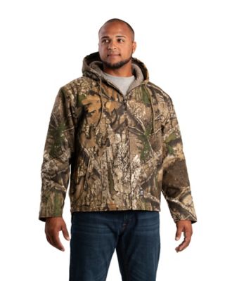 Berne Men's Heartland Washed Duck Hooded Work Coat