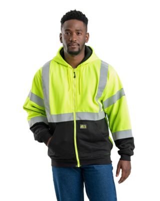 Berne Men's Hi-Vis Class 3 Color Block Hooded Sweatshirt