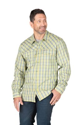 Berne Men's Flex180 Degree UPF Button Down Plaid Long Sleeve Shirt
