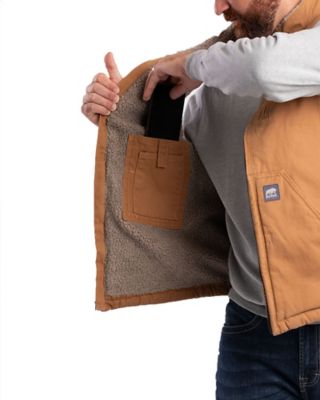 Image showing  Men's Heartland Sherpa-Lined Washed Duck Vest