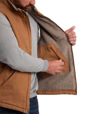 Image showing  Men's Heartland Sherpa-Lined Washed Duck Vest