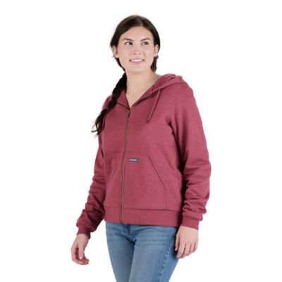 Berne Women's Heritage Grid Fleece-Lined Full-Zip Hooded Sweatshirt
