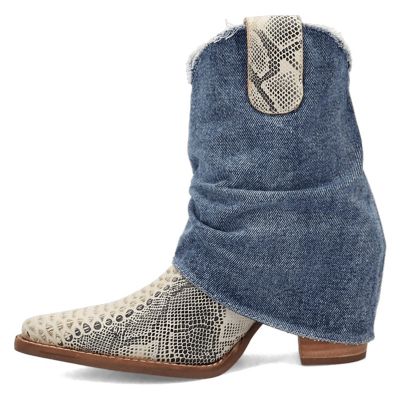 Image showing 6 th Dingo Women's Denim Dream Leather Booties