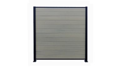 Image showing  6 ft. Valla Capped Composite Privacy Fence Panel, Brown, 400003101B