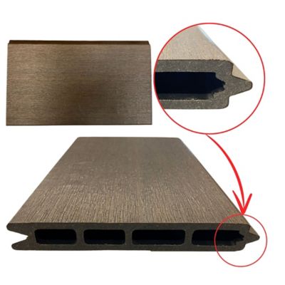 Image showing  6 ft. Valla Capped Composite Privacy Fence Panel, Mahogany, 400003103B