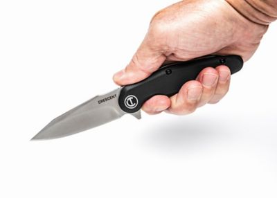 Image showing  3-1/2 in. Harpoon Blade Composite Handle Pocket Knife, Black