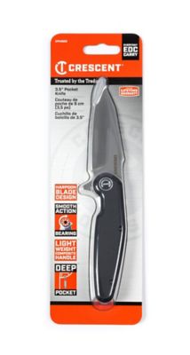 Image showing  3-1/2 in. Harpoon Blade Composite Handle Pocket Knife, Black