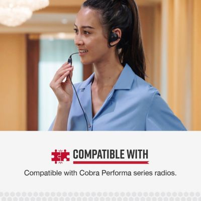 Image showing  D-Style Earpiece for Cobra Performa 400/450 2-Way Handheld Business Radios and Select Non-Cobra Devices