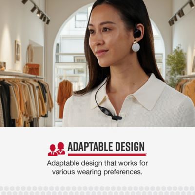 Image showing  C-Style Swivel Wrap Around-the-Ear Headset for Cobra Performa 400/450 2-Way Handheld Business Radios