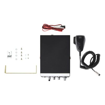 Image showing  40-Channel AM/FM Compact Professional CB Radio with Microphone, Chrome Face, 25 LTD Classic