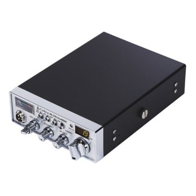 Image showing  40-Channel AM/FM Compact Professional CB Radio with Microphone, Chrome Face, 25 LTD Classic