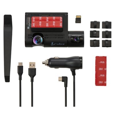 Image showing  SC 220C Front 1440p and Interior 1080p Smart Dash Cam with GPS, Wi-Fi, and microSD Card