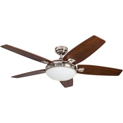 Honeywell 48 in. Carmel Ceiling Fan Brushed Nickle