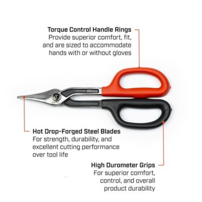 thumbnail interactive-video image 1 of Crescent Wiss 12 In. Duckbill Tin Combination Pattern Snips WDF12D, 1 1 of 11