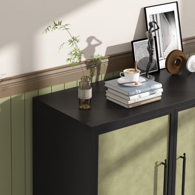 Image showing 8 th Veikous 4-Door Accent Buffet Storage Cabinet, 61.5 in. W x 33 in. H x 15.4 in. D