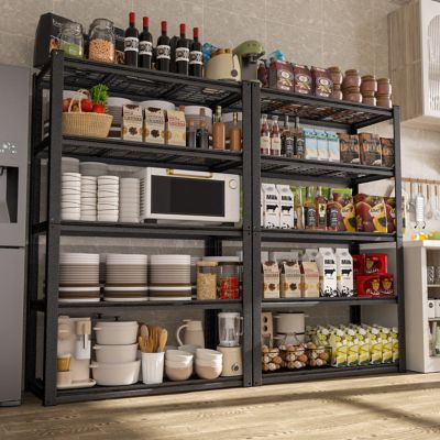 Image showing  5-Shelf 48 in. W x 72 in. H x 20 in. D Metal Garage Storage Shelving Unit for Warehouses and Kitchens