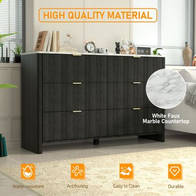 Image showing  6-Drawer Storage Cabinet Dresser for Bedrooms