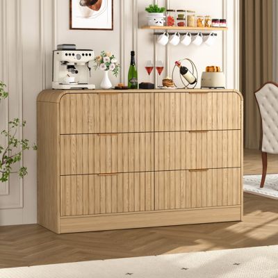 Veikous 6-Drawer Wide Storage Cabinet Dresser for Bedrooms