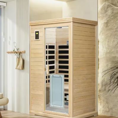 Veikous Andora Personal Indoor Home Sauna, Heater Box with Light Therapy, SAUNAS01