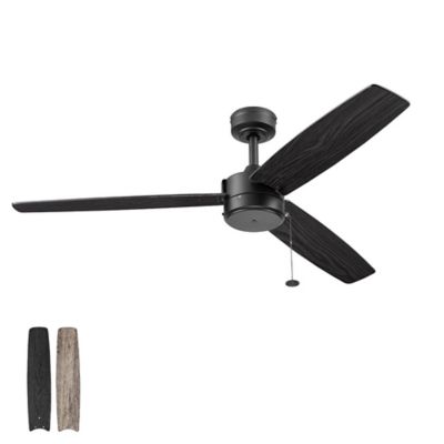 Prominence Home 52 in. Journal Ceiling Fan Matte Black
