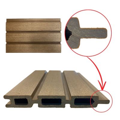 Image showing  6 ft. Riviera Capped Composite Privacy Fence Panel, Mahogany, 400004103