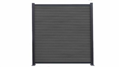 Frame It All 6 ft. Riviera Capped Composite Privacy Fence Panel, Brown, 400004105